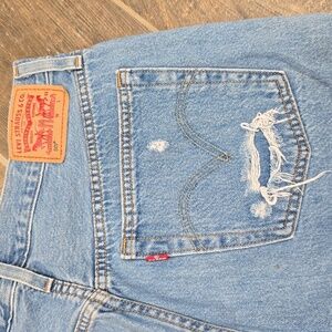 Levi's 501 Distressed Denim Shorts